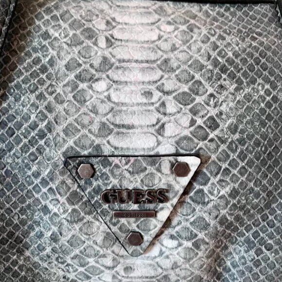 GUESS Grey Snakeskin Purse Bag - Picture 4 of 6